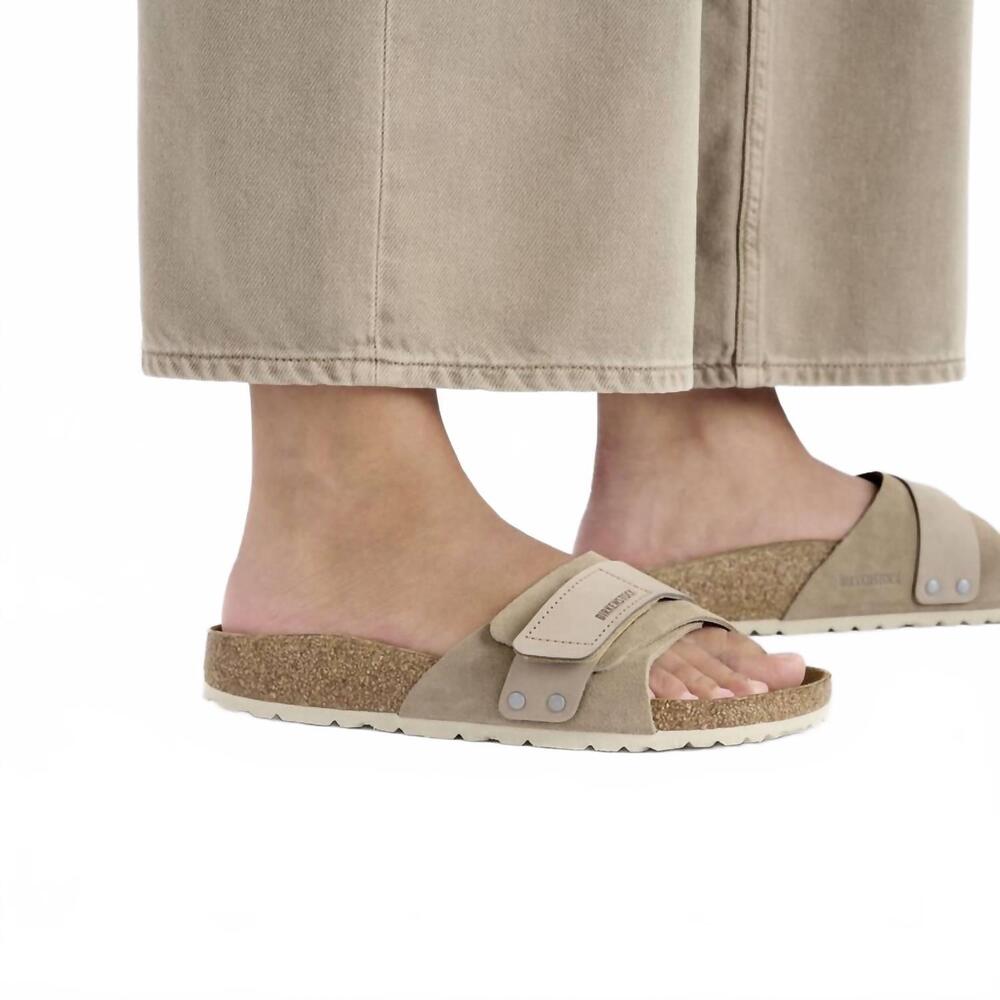 NEW BIRKENSTOCK women's oita modern narrow sandal in taupe suede - Picture 5 of 6